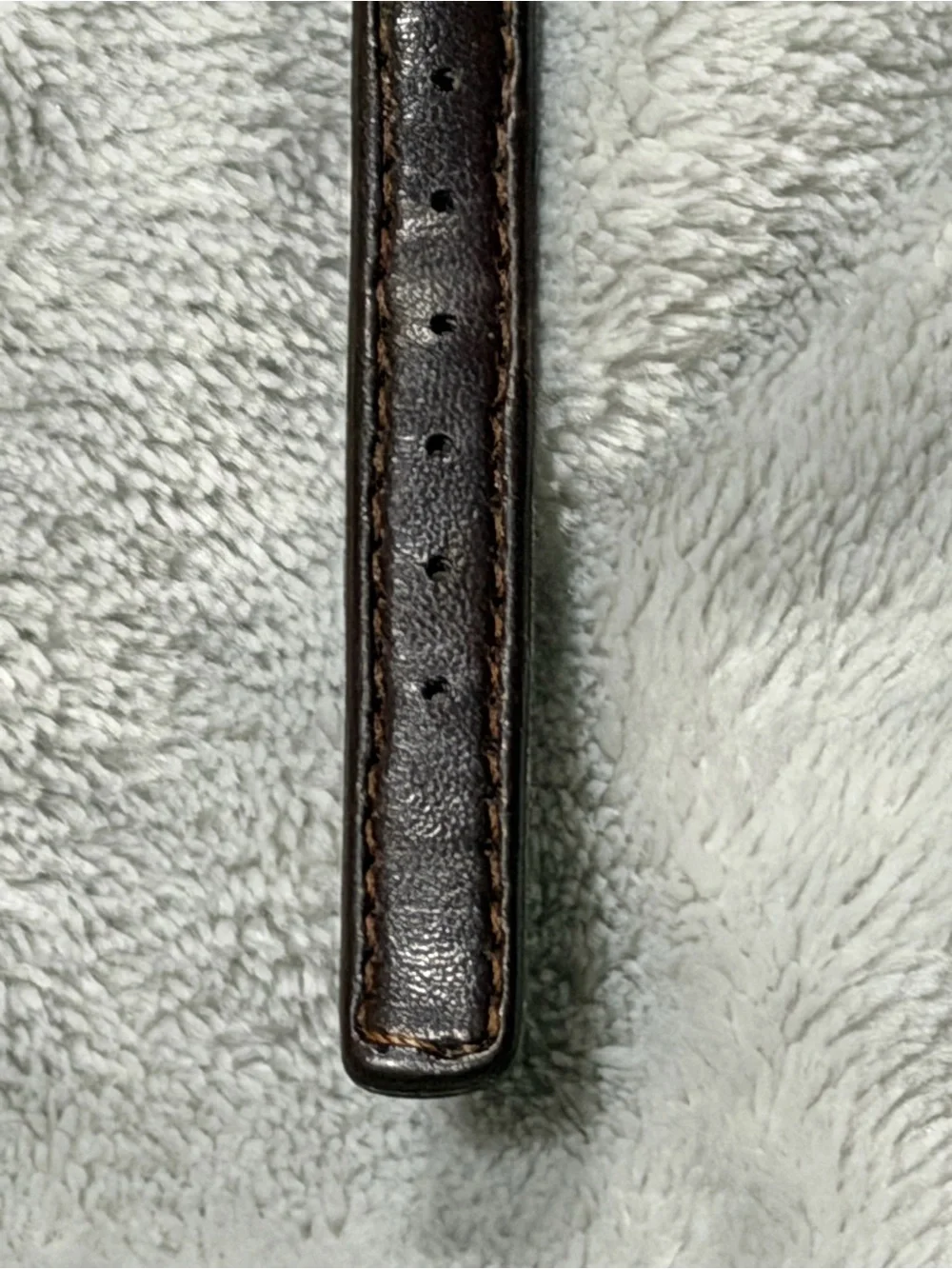 Vintage-style Mickey Mouse Gold-Tone Watch with Brown Leather Strap